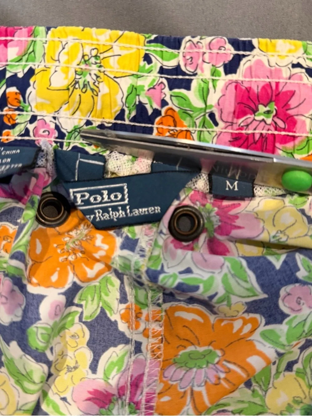 Vintage Polo Ralph Lauren‎ Swim Trunks Shorts Mens Medium Floral Flowers Loud - Picture 3 of 6